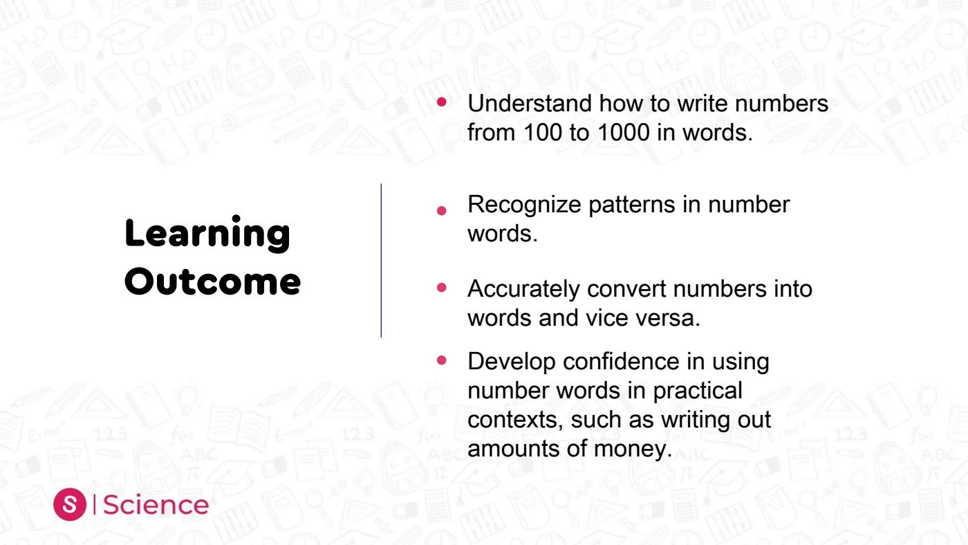 Numbers in Words — 100 to 1000 — page 2 of 5