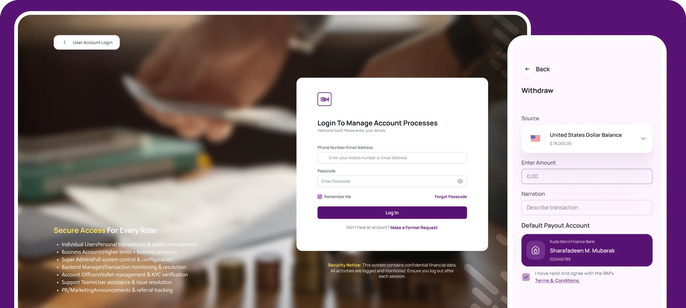 Marketing site — multi-currency finance