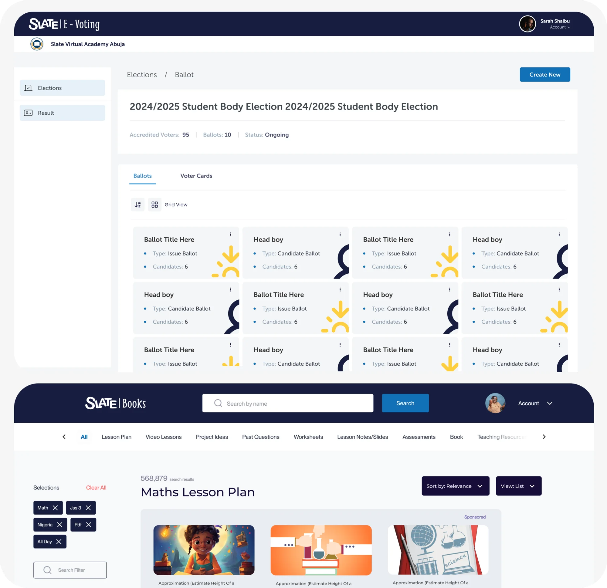 Slate.ng Ecosystem interface